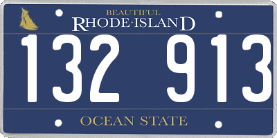 RI license plate 132913