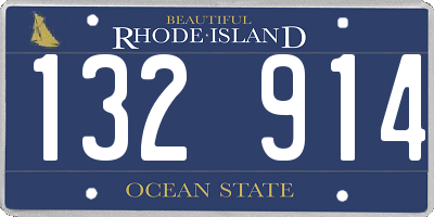 RI license plate 132914