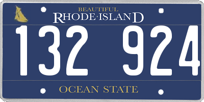 RI license plate 132924