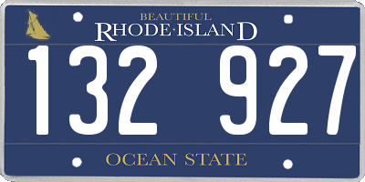 RI license plate 132927