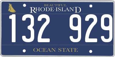 RI license plate 132929