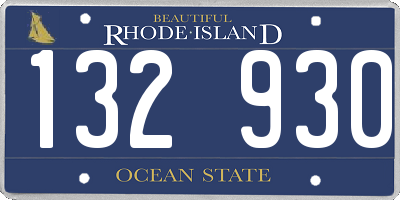 RI license plate 132930