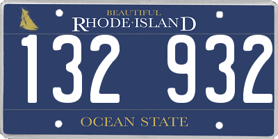 RI license plate 132932