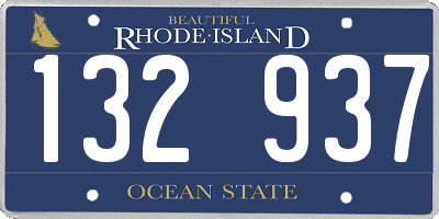 RI license plate 132937