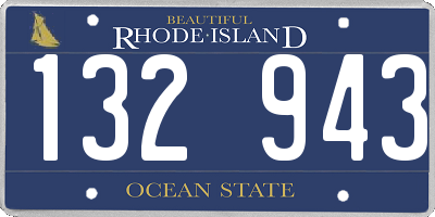 RI license plate 132943