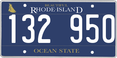 RI license plate 132950