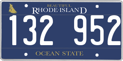 RI license plate 132952