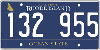 RI license plate 132955