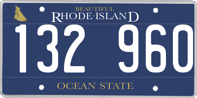 RI license plate 132960