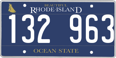 RI license plate 132963