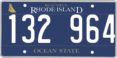 RI license plate 132964