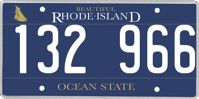 RI license plate 132966