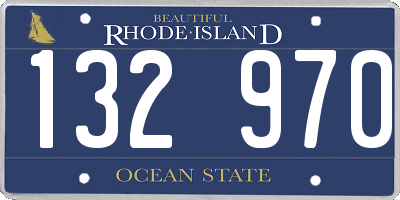 RI license plate 132970