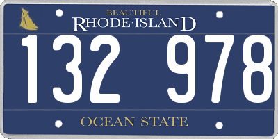 RI license plate 132978