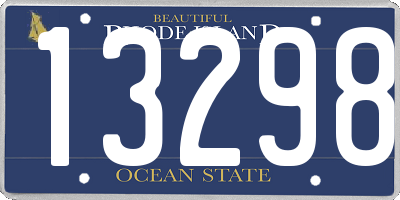RI license plate 13298