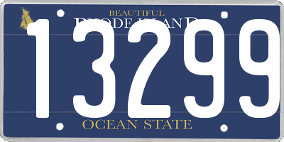 RI license plate 13299