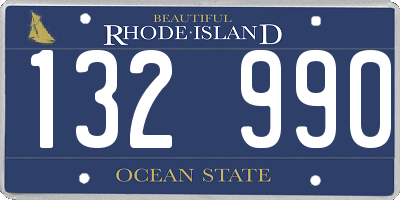 RI license plate 132990