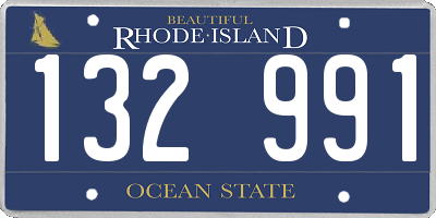 RI license plate 132991