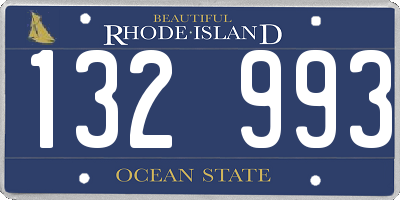 RI license plate 132993