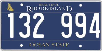 RI license plate 132994