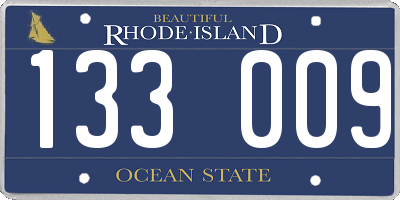 RI license plate 133009