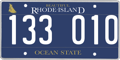 RI license plate 133010