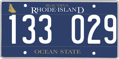 RI license plate 133029