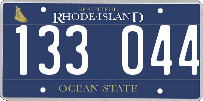 RI license plate 133044