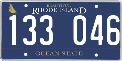 RI license plate 133046