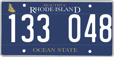 RI license plate 133048