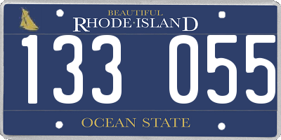 RI license plate 133055