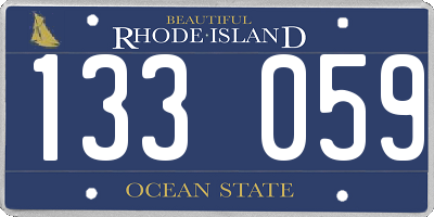 RI license plate 133059