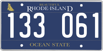 RI license plate 133061