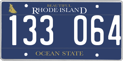 RI license plate 133064
