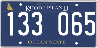 RI license plate 133065