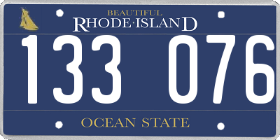 RI license plate 133076