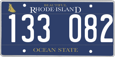 RI license plate 133082