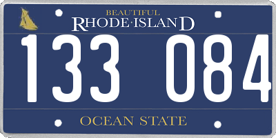 RI license plate 133084
