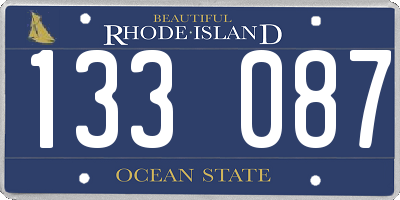RI license plate 133087