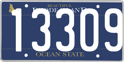 RI license plate 13309