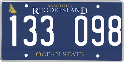 RI license plate 133098