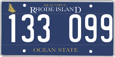 RI license plate 133099
