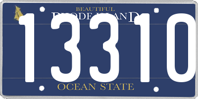 RI license plate 13310