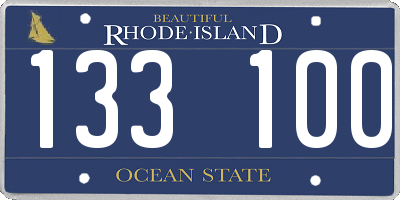RI license plate 133100