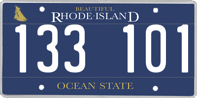 RI license plate 133101