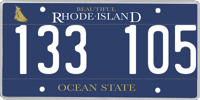 RI license plate 133105