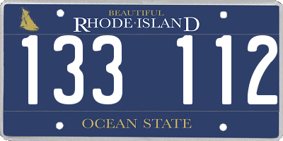 RI license plate 133112