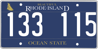 RI license plate 133115