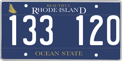 RI license plate 133120