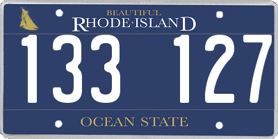 RI license plate 133127